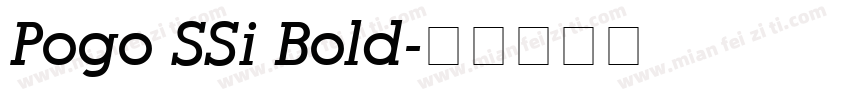 Pogo SSi Bold字体转换